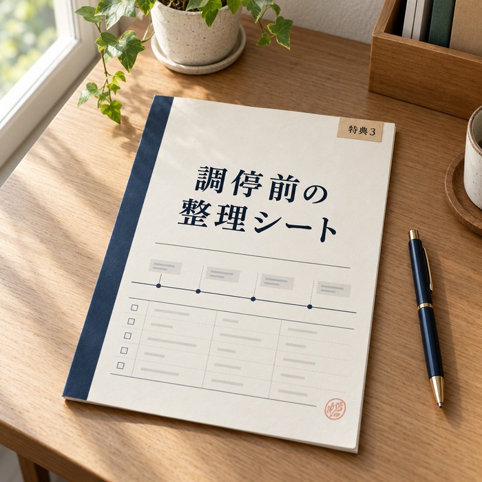 調停前の整理シート